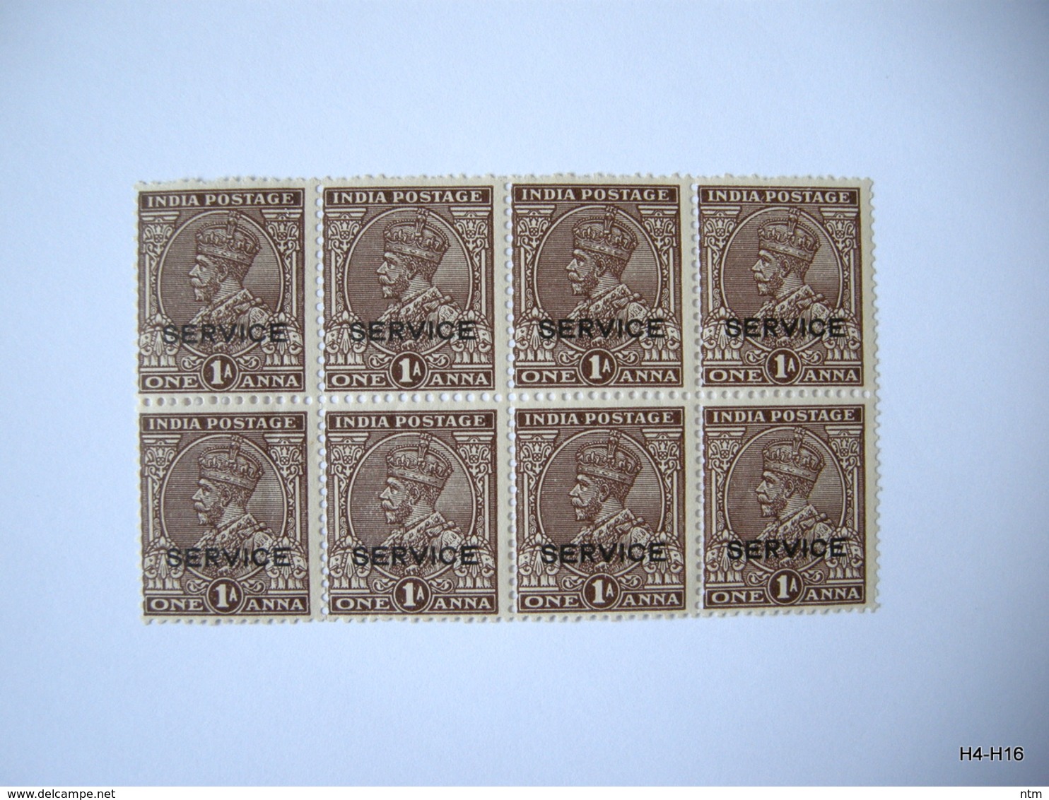 INDIA 1912. King George V. Block Of 8 1A Stamps, Optd SERVICE. SG O111. MNH. - 1911-35 King George V