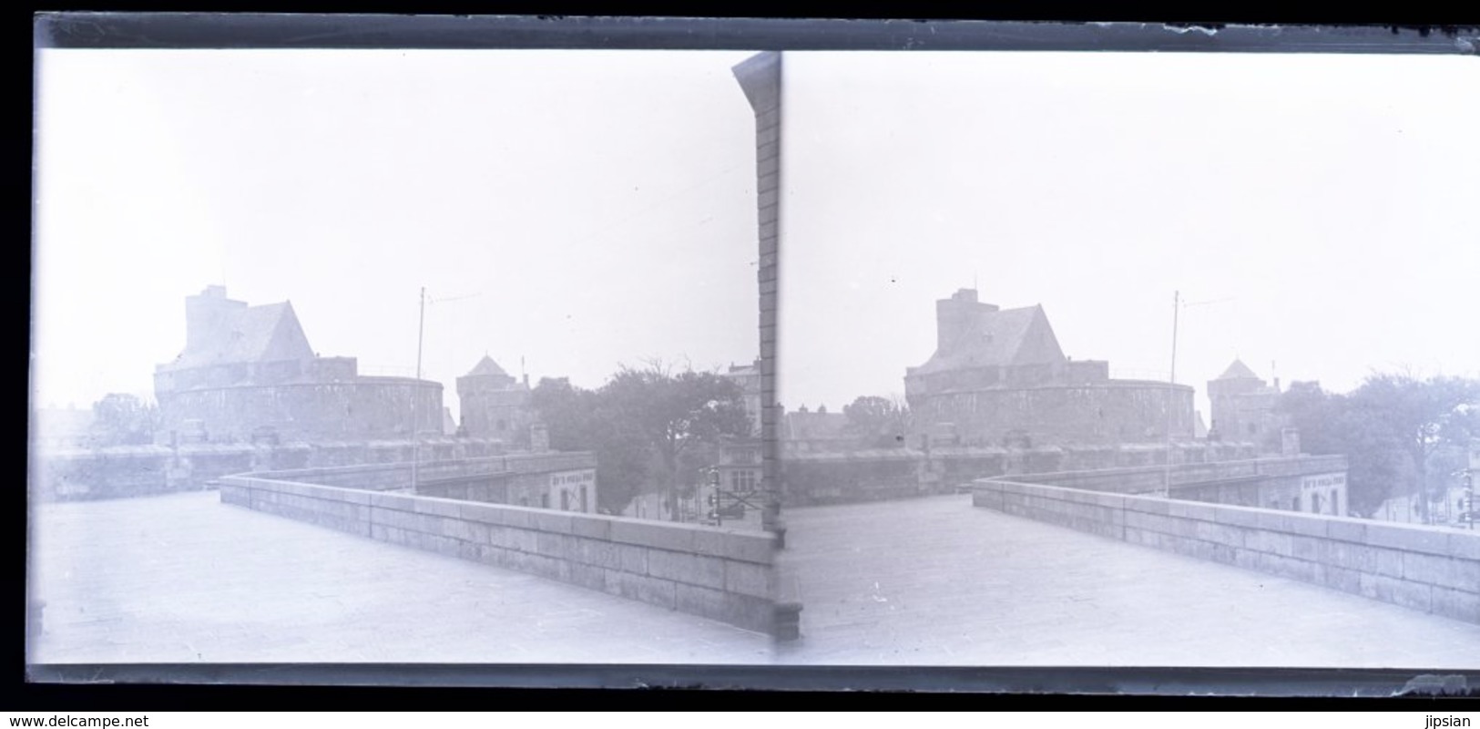 Lot de 14 plaques de verre stéréo négatives Saint Malo bateaux voiliers MEZ1 --  GF