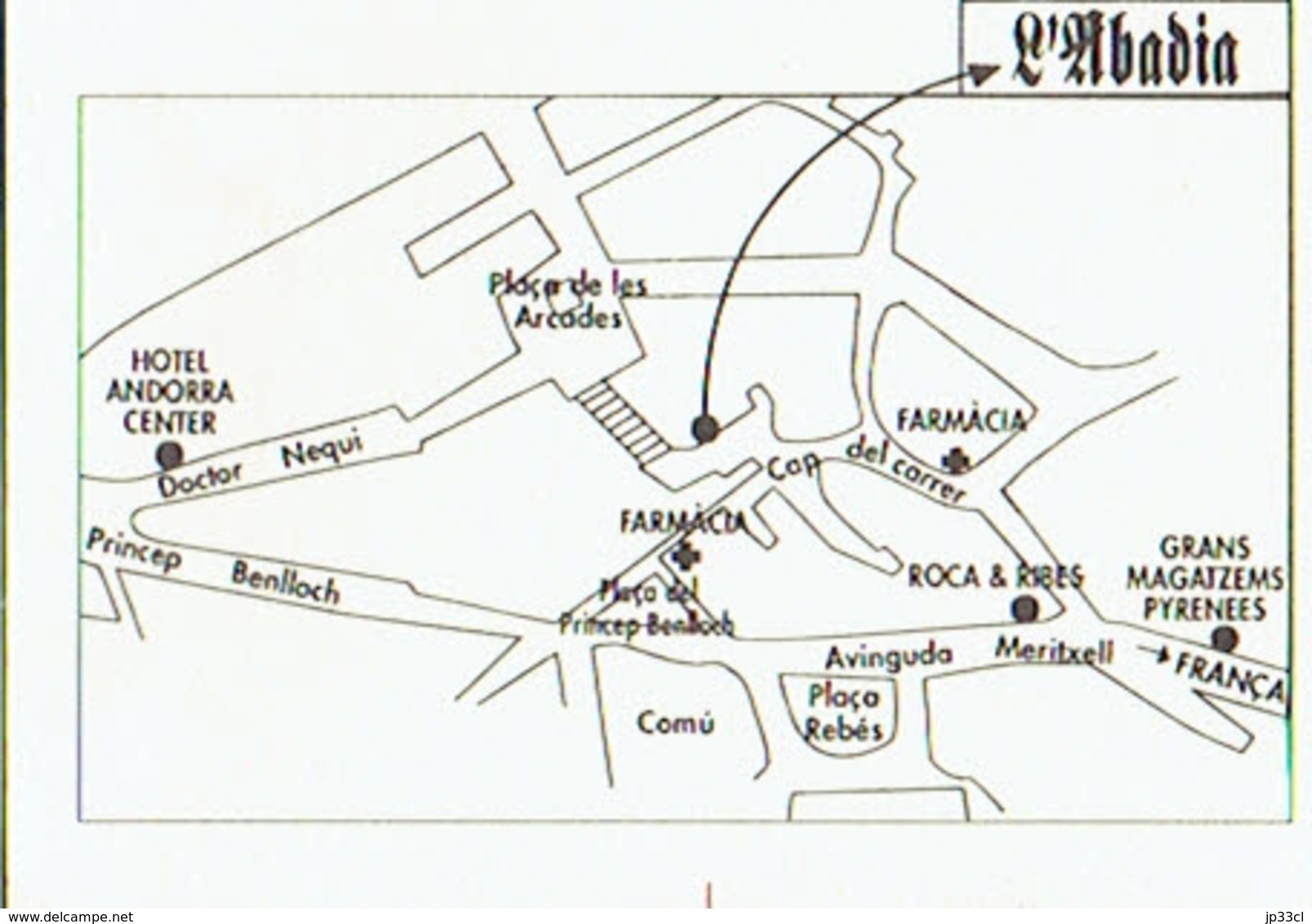 Carte De Visite De La Cerveseria L'Abadia, Andorre La Vieille (Andorra La Vella) Vers 2015 - Cartes De Visite