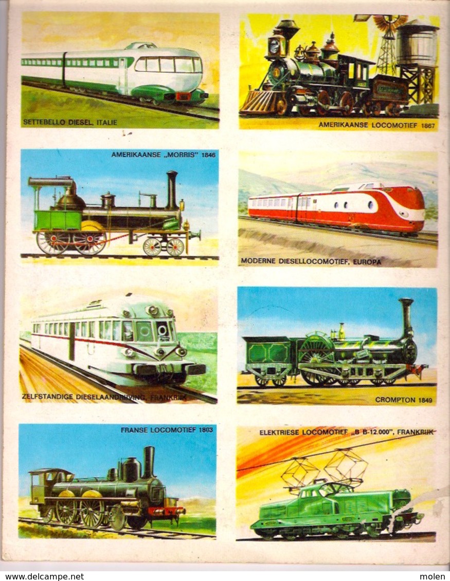 TREINEN ALBUM DE CHROMOS ©1971 Volledig Complet 32 CHROMO 16pg Encyclopedie Trein Train Station Vervoer Transport Z101 - Albums & Katalogus