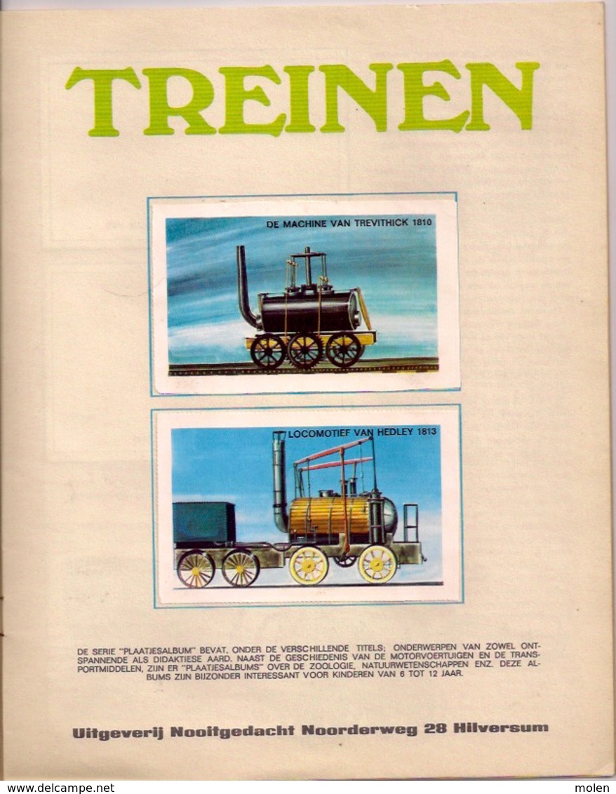 TREINEN ALBUM DE CHROMOS ©1971 Volledig Complet 32 CHROMO 16pg Encyclopedie Trein Train Station Vervoer Transport Z101 - Album & Cataloghi