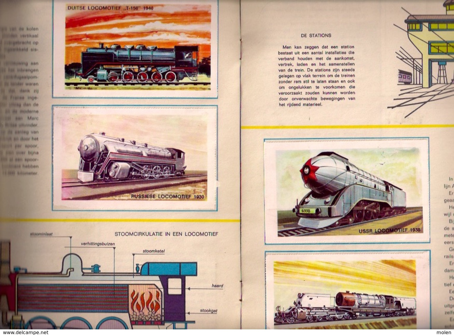 TREINEN ALBUM DE CHROMOS ©1971 Volledig Complet 32 CHROMO 16pg Encyclopedie Trein Train Station Vervoer Transport Z101 - Albums & Catalogues