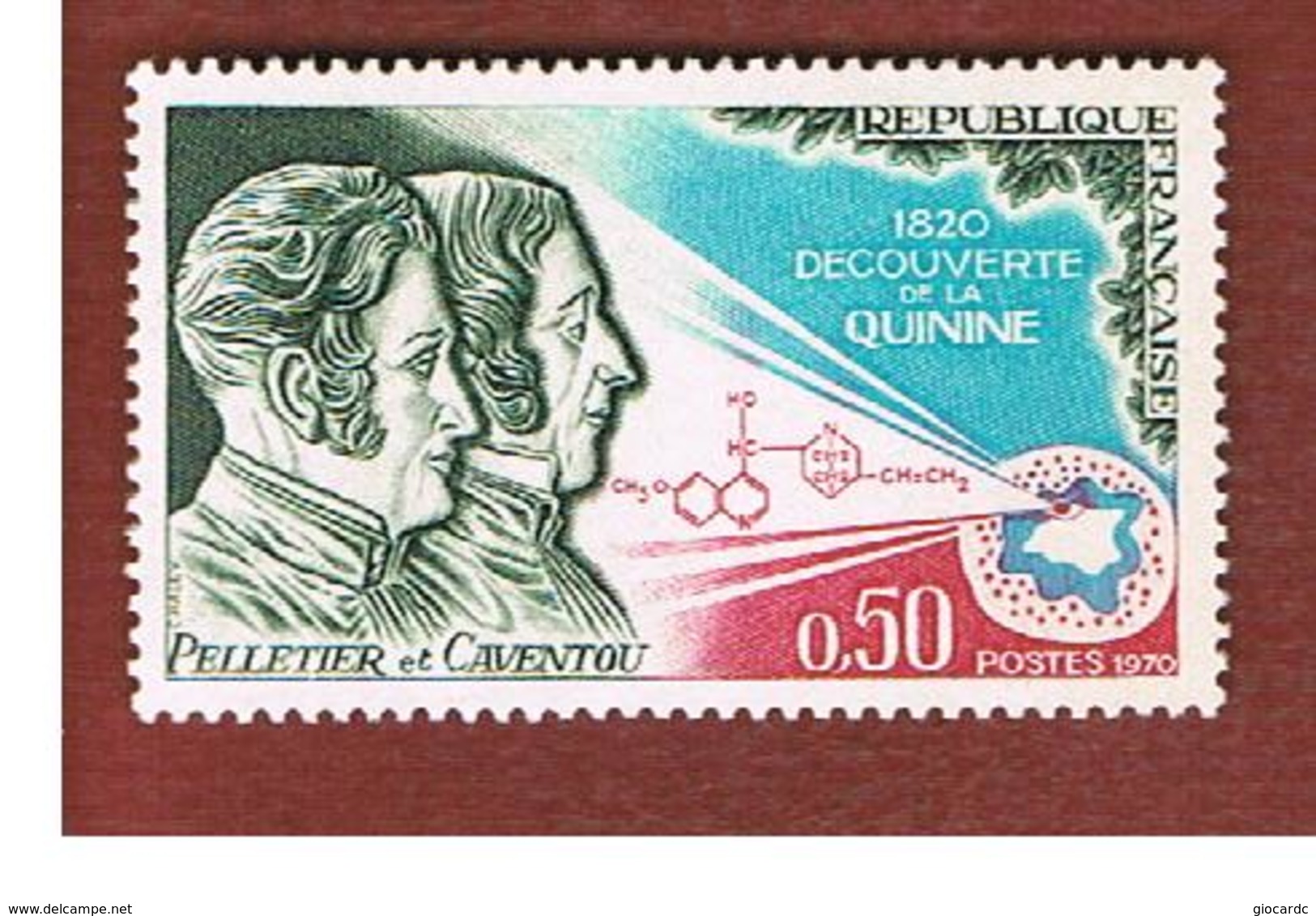 FRANCIA  (FRANCE)      -  SG 1870  -  1970  DISCOVERY OF QUININE                 - MINT ** - Nuovi