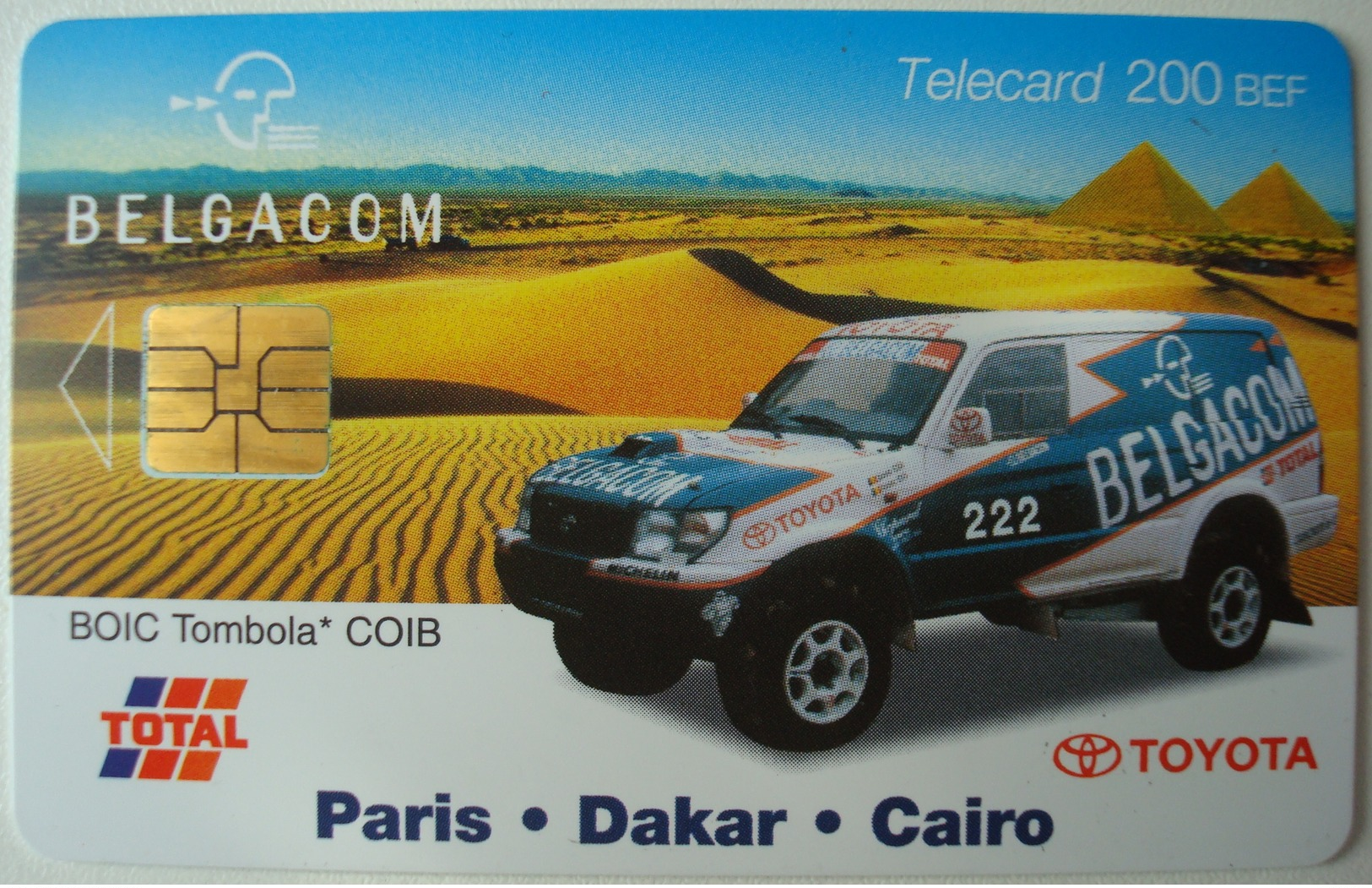 Belgacom Telecard Paris Dakar Cairo. - Rallye Total Toyota. - Autosport - F1