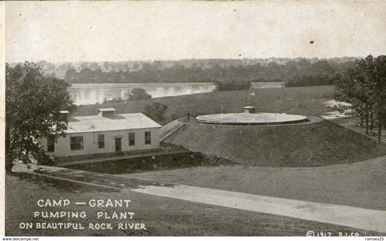(68) CPA  Camp Grant  Pumping Plant On Beautiful Rock River  (Bon Etat) - Rockford