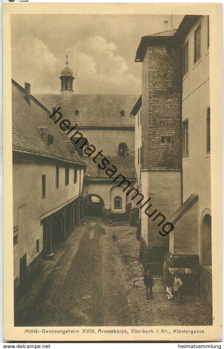 Eberbach - Militär-Genesungsheim XVIII Armeekorps - Klostergasse - Verlag Carl Fischer Eltville - Eltville