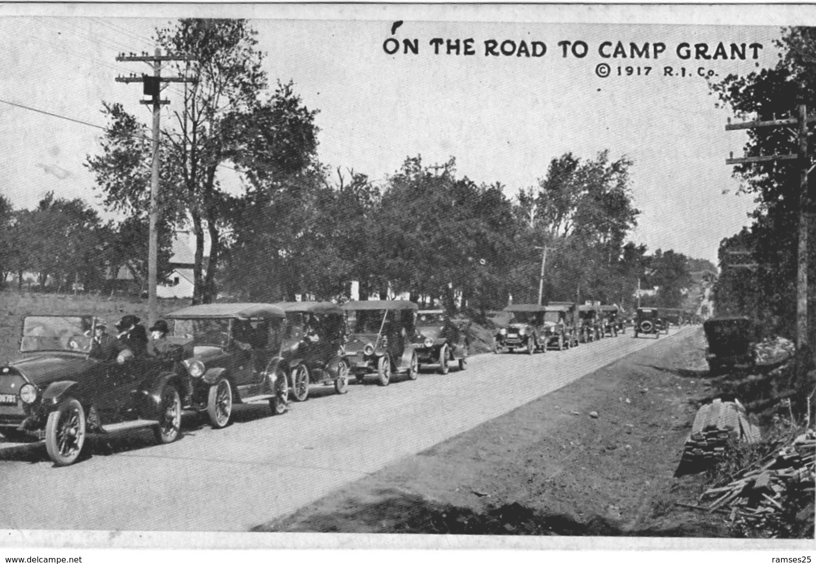 (68) CPA  On The Road To  Camp Grant   (Bon Etat) - Rockford