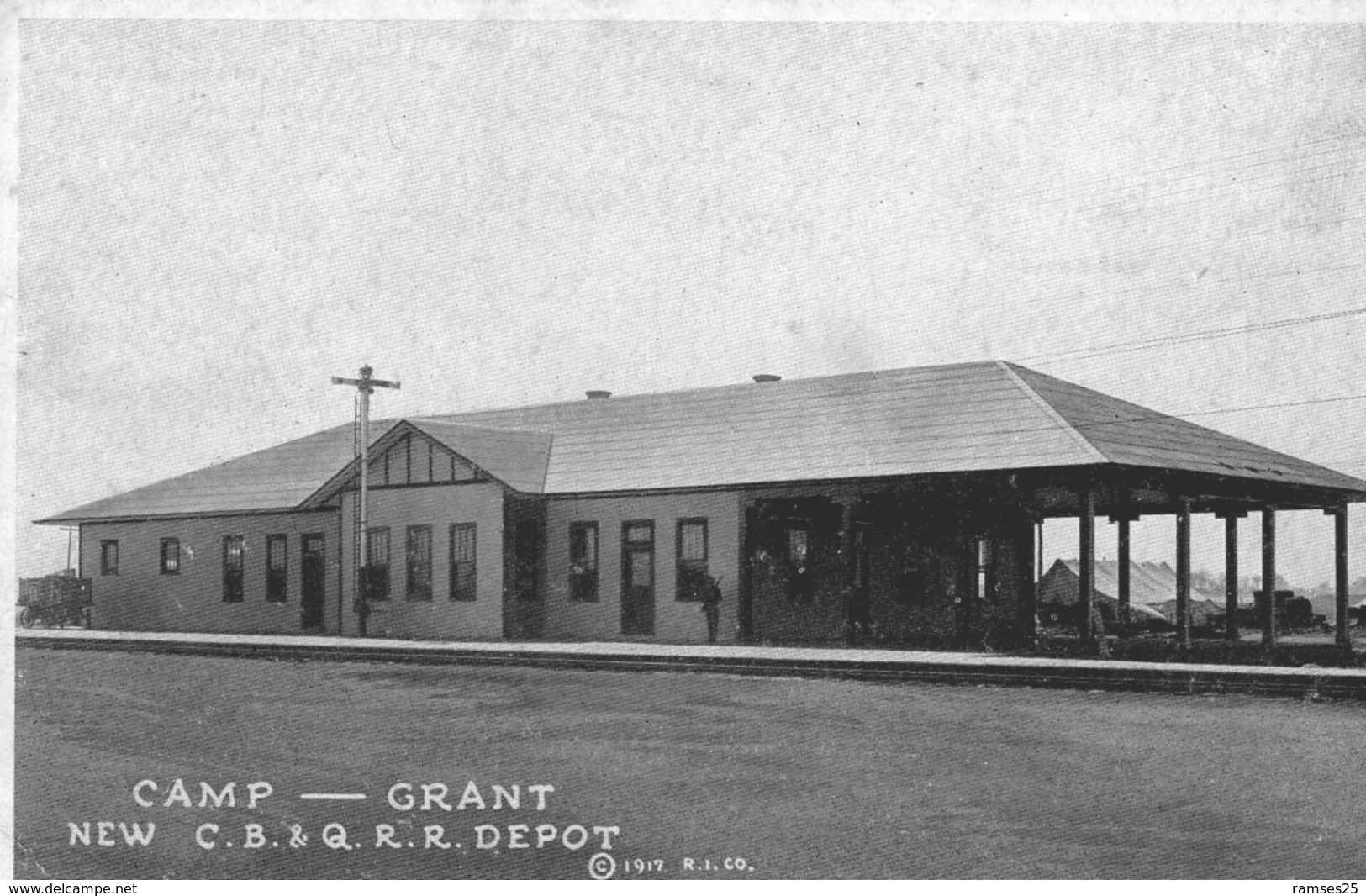 (68) CPA  Camp Grant  New C .B .& Q. R. R. Depot    (Bon Etat) - Rockford