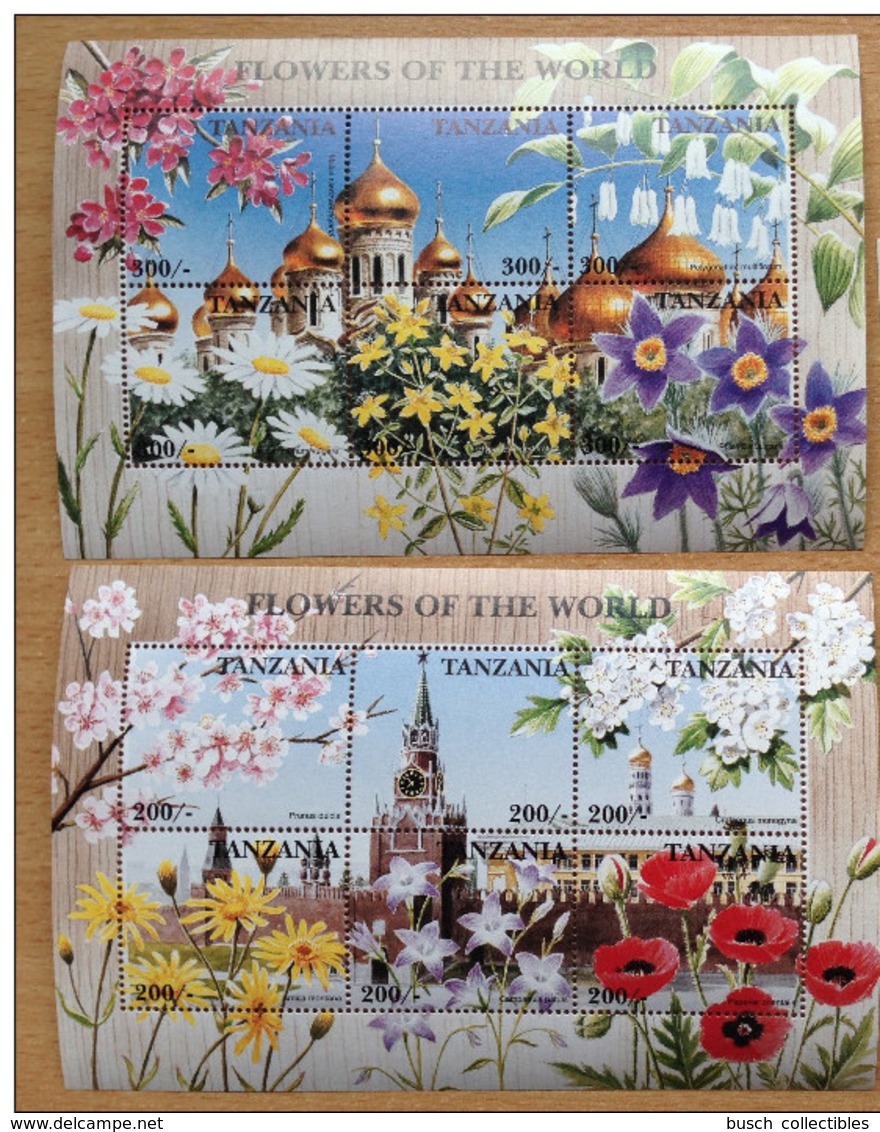 Tanzania 1997 Flowers Of The World Fleurs Flore Flora Blumen Blüten Orchidées 2 Sheets MNH** - Tanzania (1964-...)