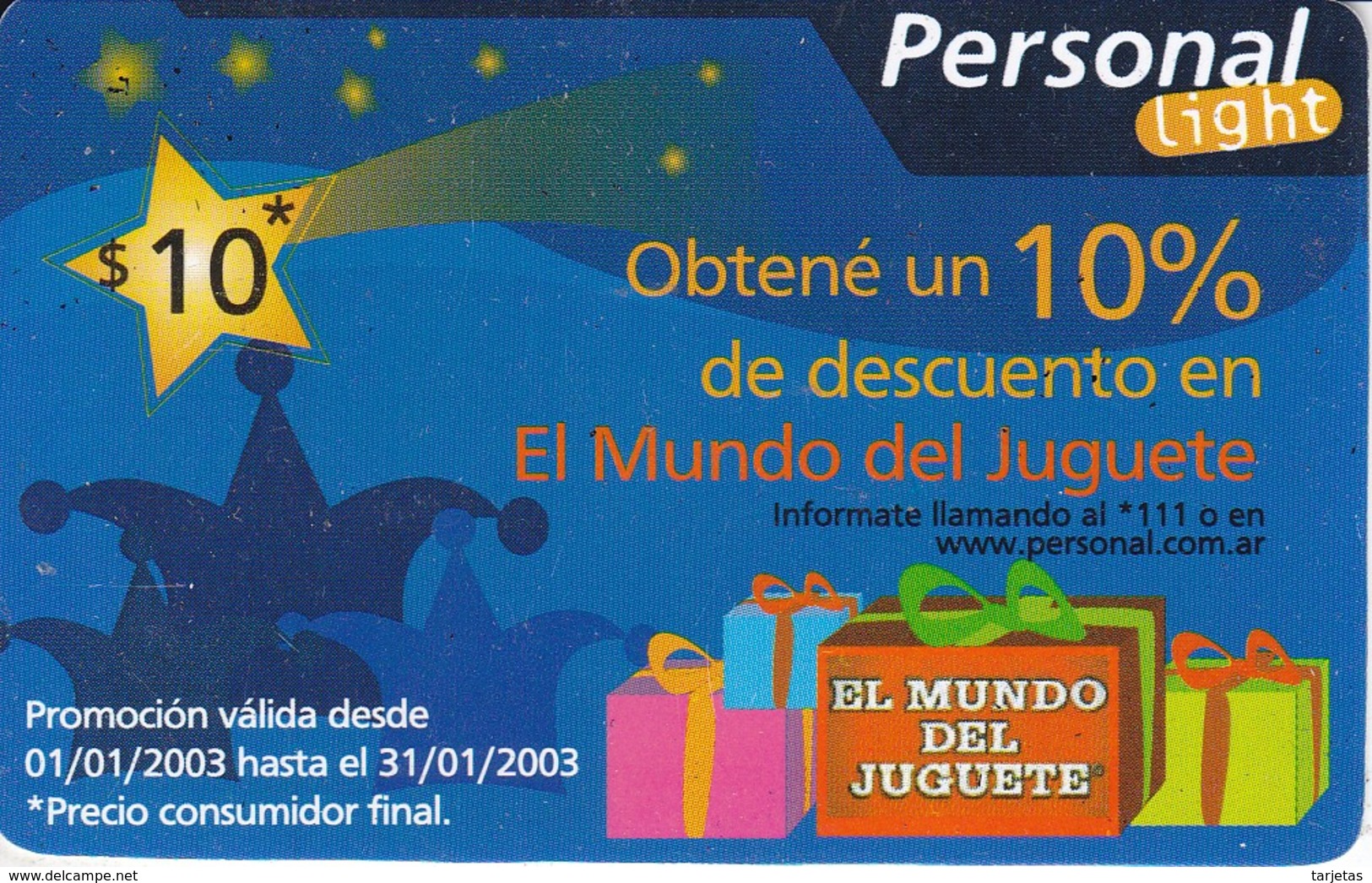 TARJETA DE ARGENTINA DE NAVIDAD (CHRISTMAS) PERSONAL - Noel