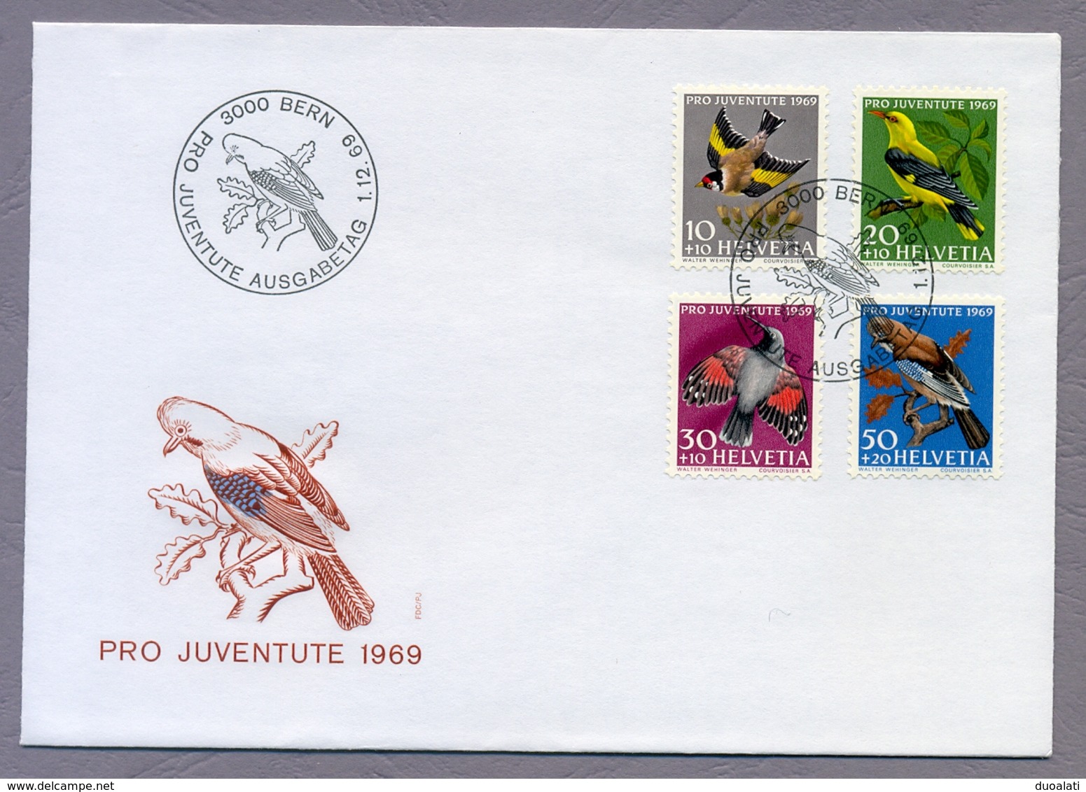 Switzerland Helvetia Suisse Schweiz 1967 - 1984 6 FDC S Pro Juventute Collection Birds Flowers Animals Toys Fairy Tales - Lettres & Documents