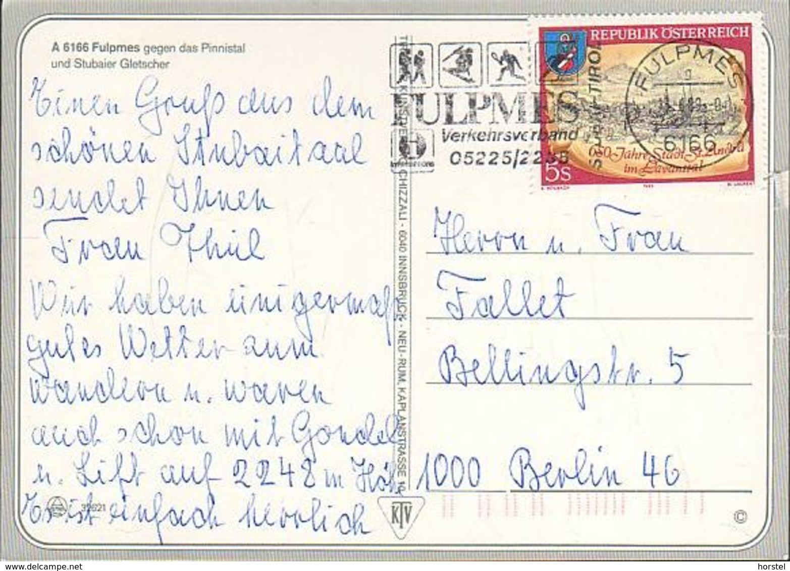 Austria - 6166 Fulpmes - Gegen Das Pinnistal - Nice Stamp - Neustift Im Stubaital