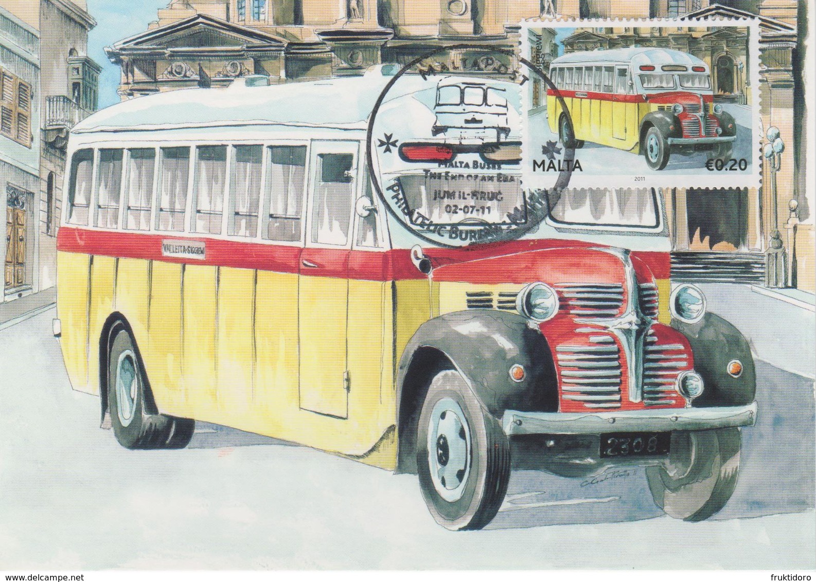 Malta Maximum Card 25 Mi 1674 Buses - The End Of An Era - Dodge T110L, Siggiewi - Malta