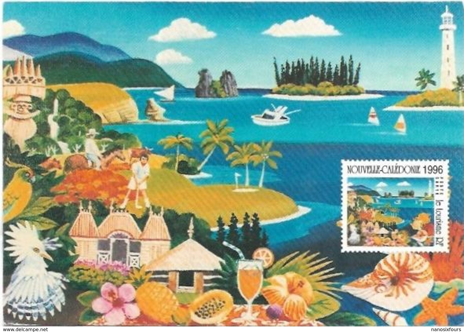 LOT DE DE 5 CARTES MAXI ET UNE ENVELOPPE DE NOUVELLECALEDONIE - Cartoline Maximum