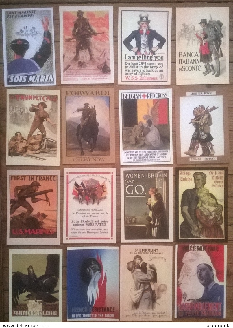 Lot De 16 Cartes Postales GUERRE 39/45 Propagande Militaire /b - Weltkrieg 1939-45