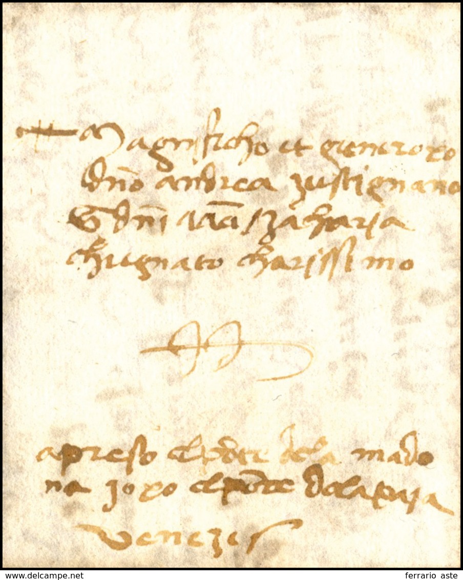 47 1487 - Lettera Completa Di Testo Da Cividale 5/3/1487 A Venezia.... - 1. ...-1850 Prefilatelia