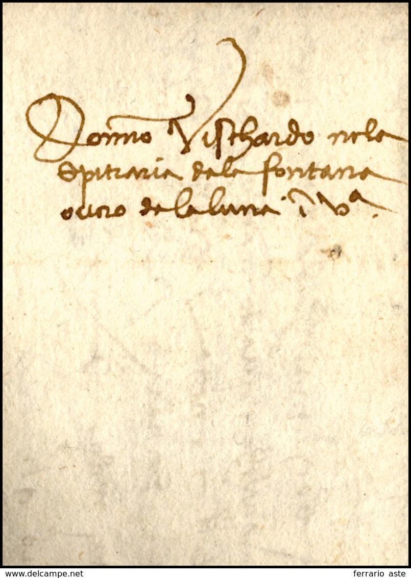 53 1496 - Lettera Completa Di Testo Da Bergamo 14/3/1496 A Venezia, Completa Di Sigillo Di Chiusura Con... - 1. ...-1850 Vorphilatelie