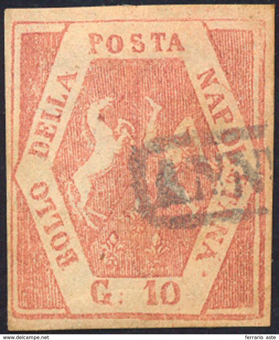 315 1859 - 10 Grana Rosso Bruno, Falso Per Posta Del I Tipo (F3), Usato, Perfetto. Molto Raro! Cert. Die... - Naples