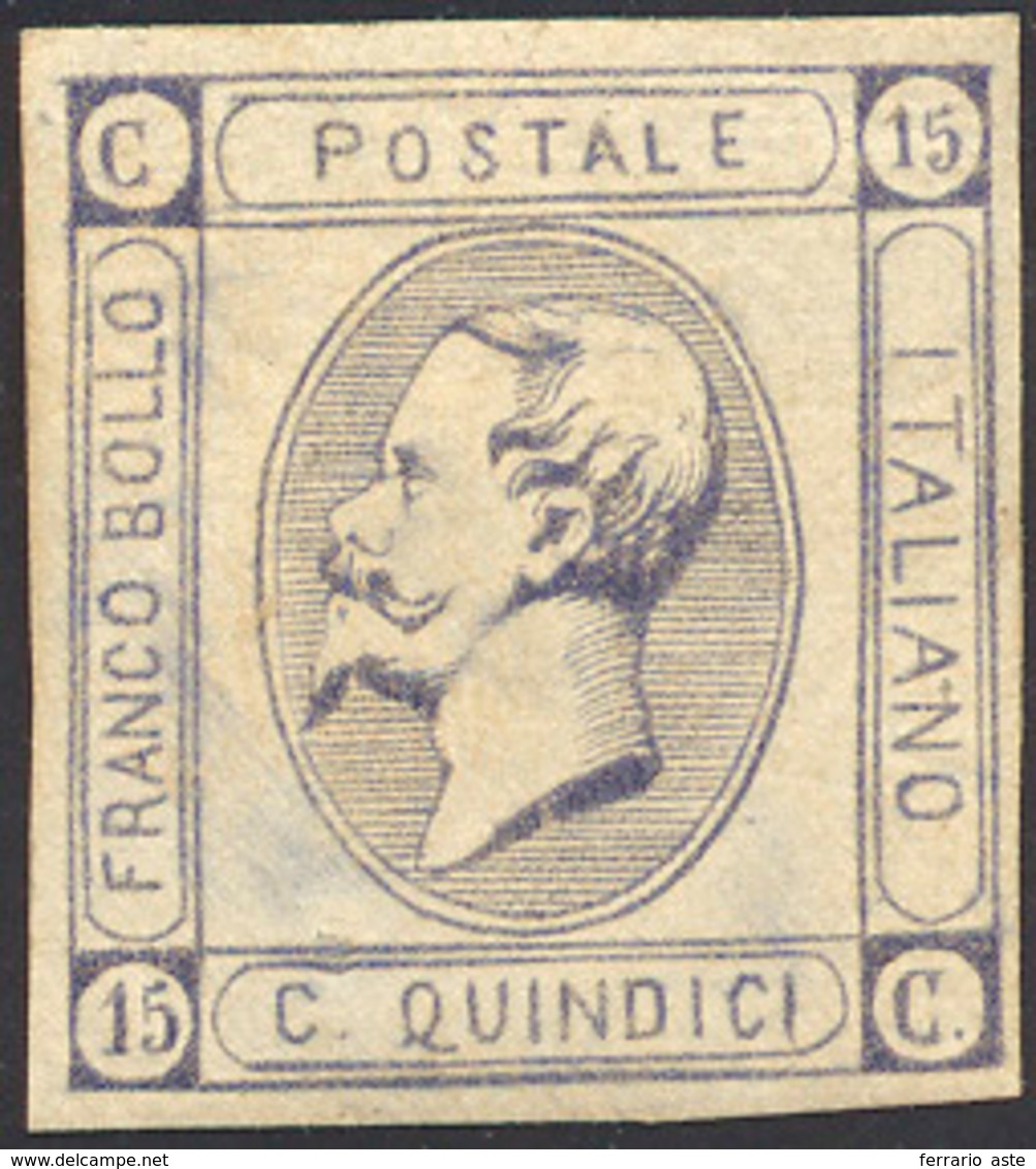919 1863 - 15 Cent. Grigio Ardesia, Falso Per Posta Di L'Aquila (F8), Pos. 4, Gomma Originale Integra, P... - Other & Unclassified