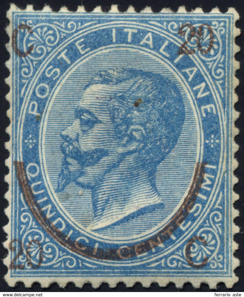 943 1865 - 20 Cent. Su 15 Cent. Ferro Di Cavallo, I Tipo (23), Gomma Integra, Perfetto E Ben Centrato. M... - Otros & Sin Clasificación