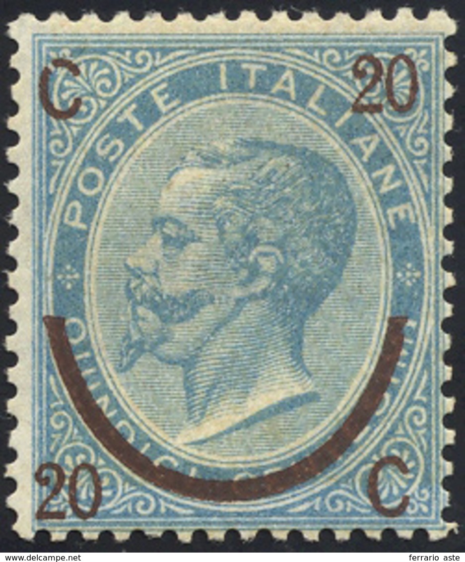 944 1865 - 20 Cent. Su 15 Cent., Ferro Di Cavallo I Tipo (23), Nuovo, Gomma Originale, Perfetto, Discret... - Sonstige & Ohne Zuordnung
