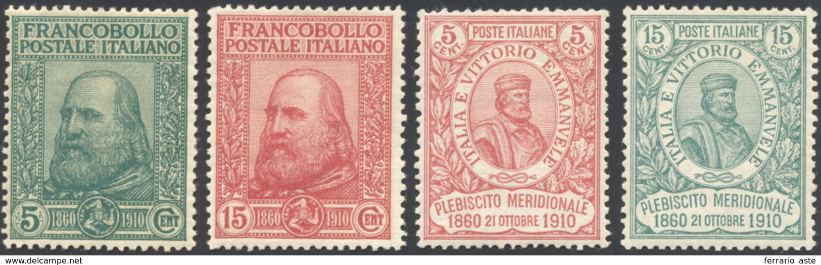 1055 1910 - Garibaldi (87/90), Nuovi, Gomma Originale Integra, Perfetti. Molto Freschi Ed Ottimamente Cen... - Other & Unclassified