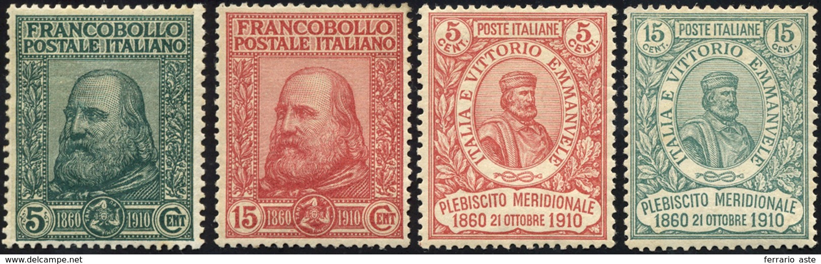 1056 1910 - Garibaldi, Serie Completa (87/90), Gomma Integra, Perfetti. Molto Freschi E Ottimamente Centr... - Other & Unclassified