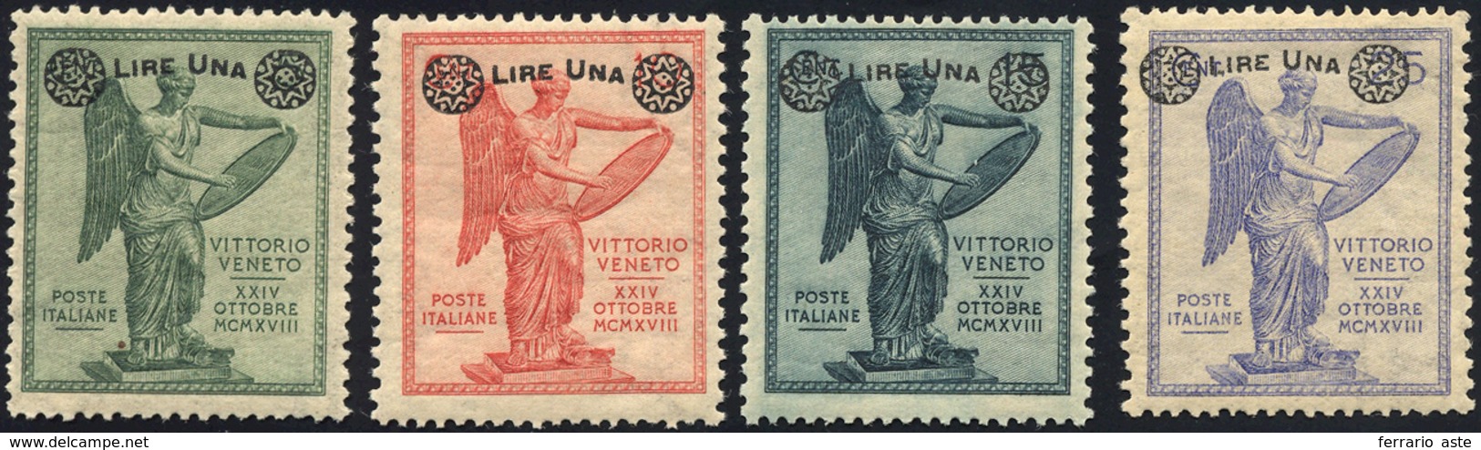 1127 1924 - Vittoria Soprastampati (158/161), Ben Centrati, Gomma Integra, Perfetti. Raybaudi.... - Other & Unclassified