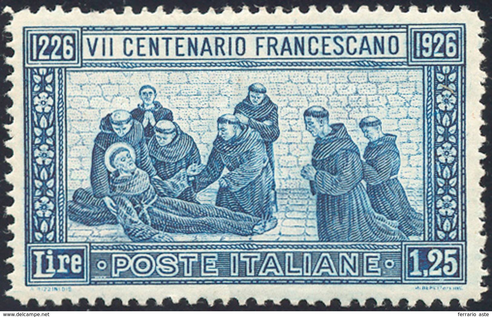 1146 1926 - 1,25 Lire San Francesco, Dent. 13 1/2 (196), Nuovo, Gomma Originale Integra, Perfetto E Ben C... - Other & Unclassified