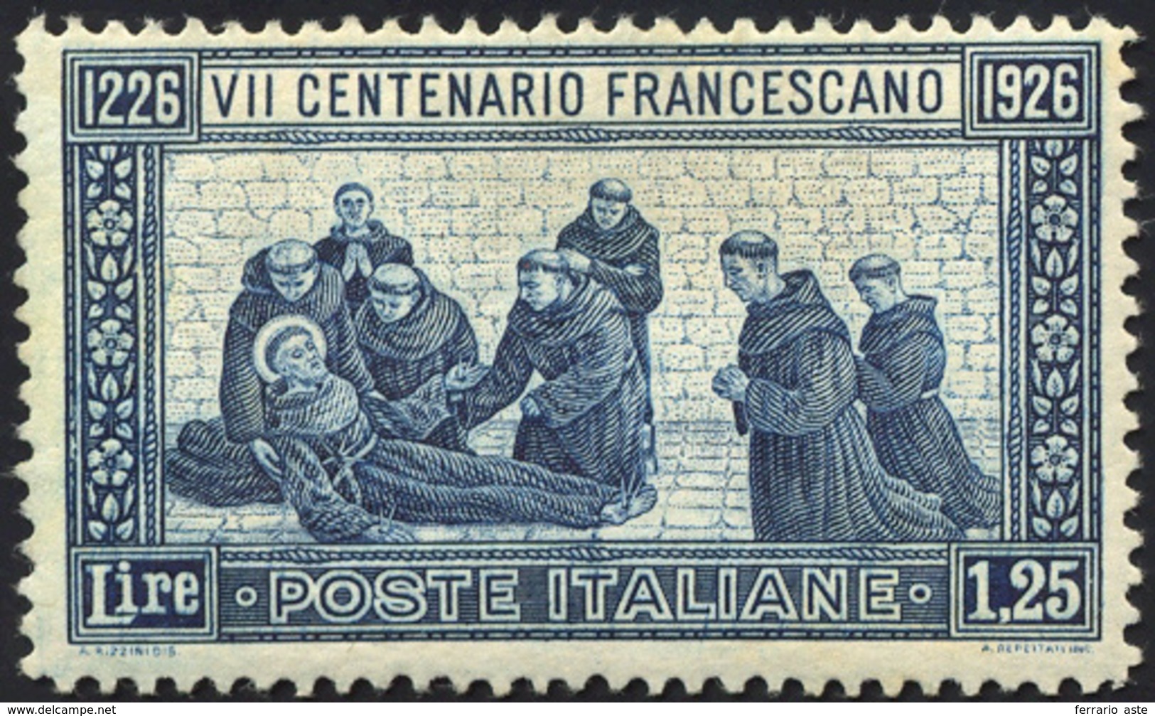 1147 1926 - 1,25 Lire San Francesco, Dent. 13 1/2 (196), Buona Centratura, Gomma Originale Integra, Perfe... - Other & Unclassified