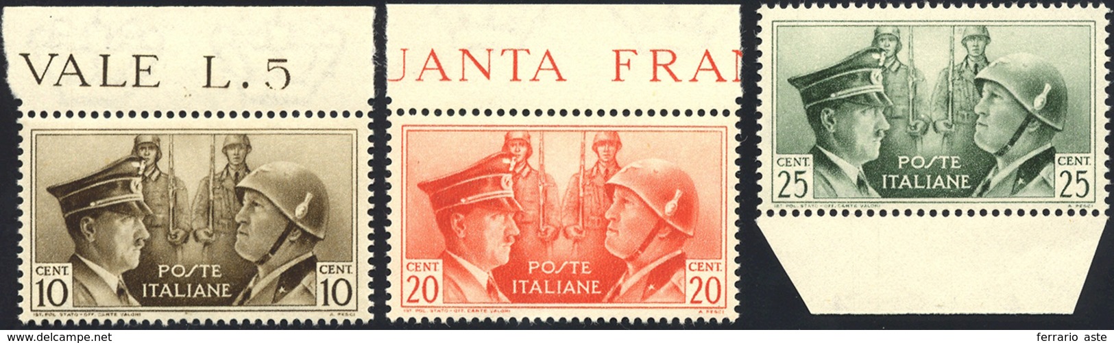 1201 1941 - Fratellanza, Non Emessi (457A/457C), Bordo Di Foglio, Gomma Integra, Perfetti.... - Other & Unclassified