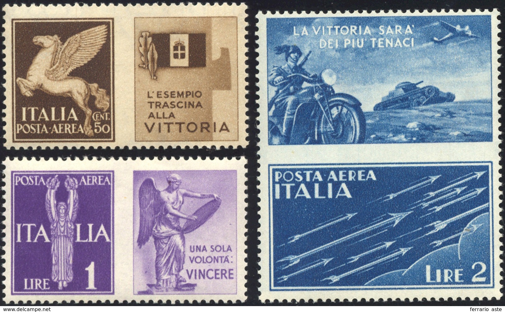 1252 1942 - Propaganda Di Guerra, Non Emessi (12A/12C), Gomma Originale Integra, Perfetti. R.Diena.... - Other & Unclassified