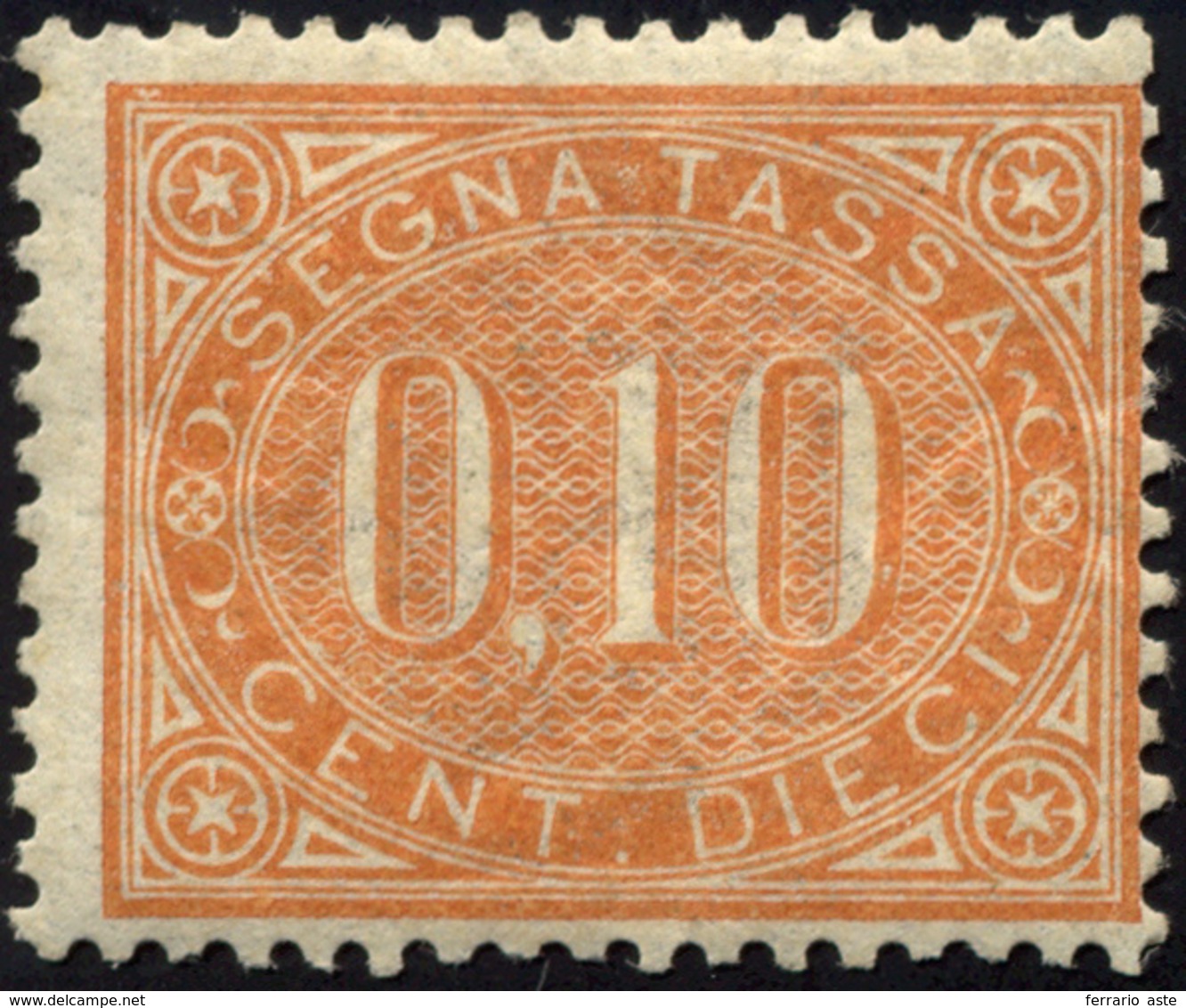 1283 1869 - 10 Cent. Bruno Arancio (2), Discreta Centratura Per L'emissione, Gomma Originale, Perfetto. R... - Other & Unclassified