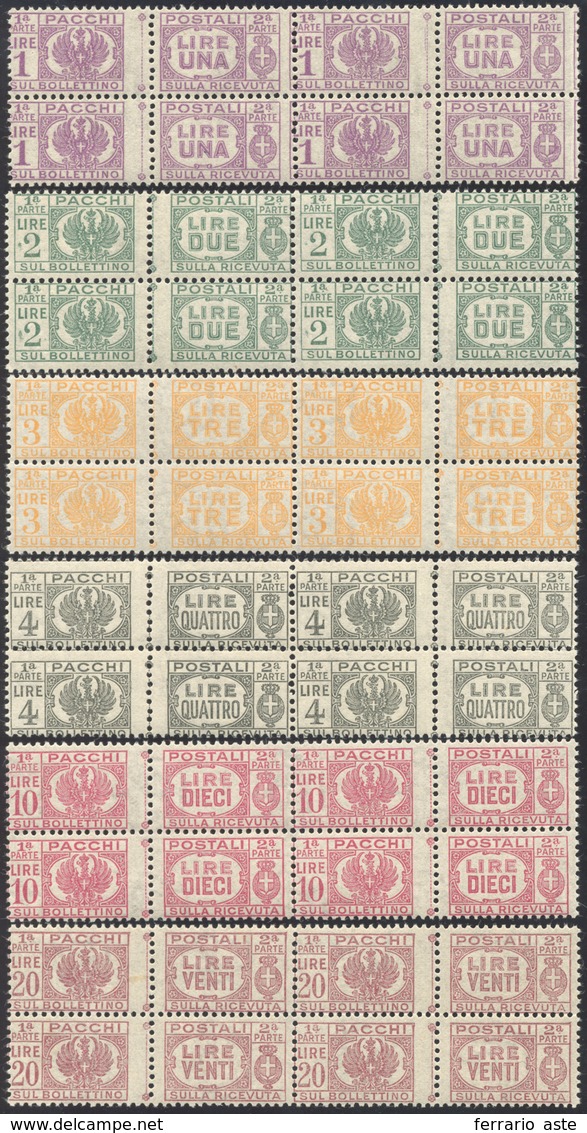 1452 1946 - Senza Fasci Al Centro (60/65), Blocchi Di Quattro, Gomma Originale Integra, Perfetti.... - Postpaketten