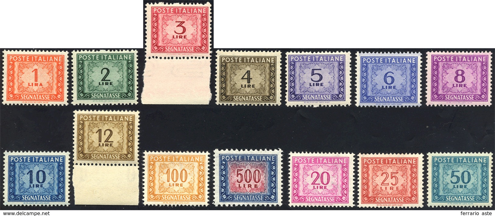 1494 1947/54 - Filigrana Ruota (97/110), Ben Centrati, Gomma Integra, Perfetti.... - Impuestos