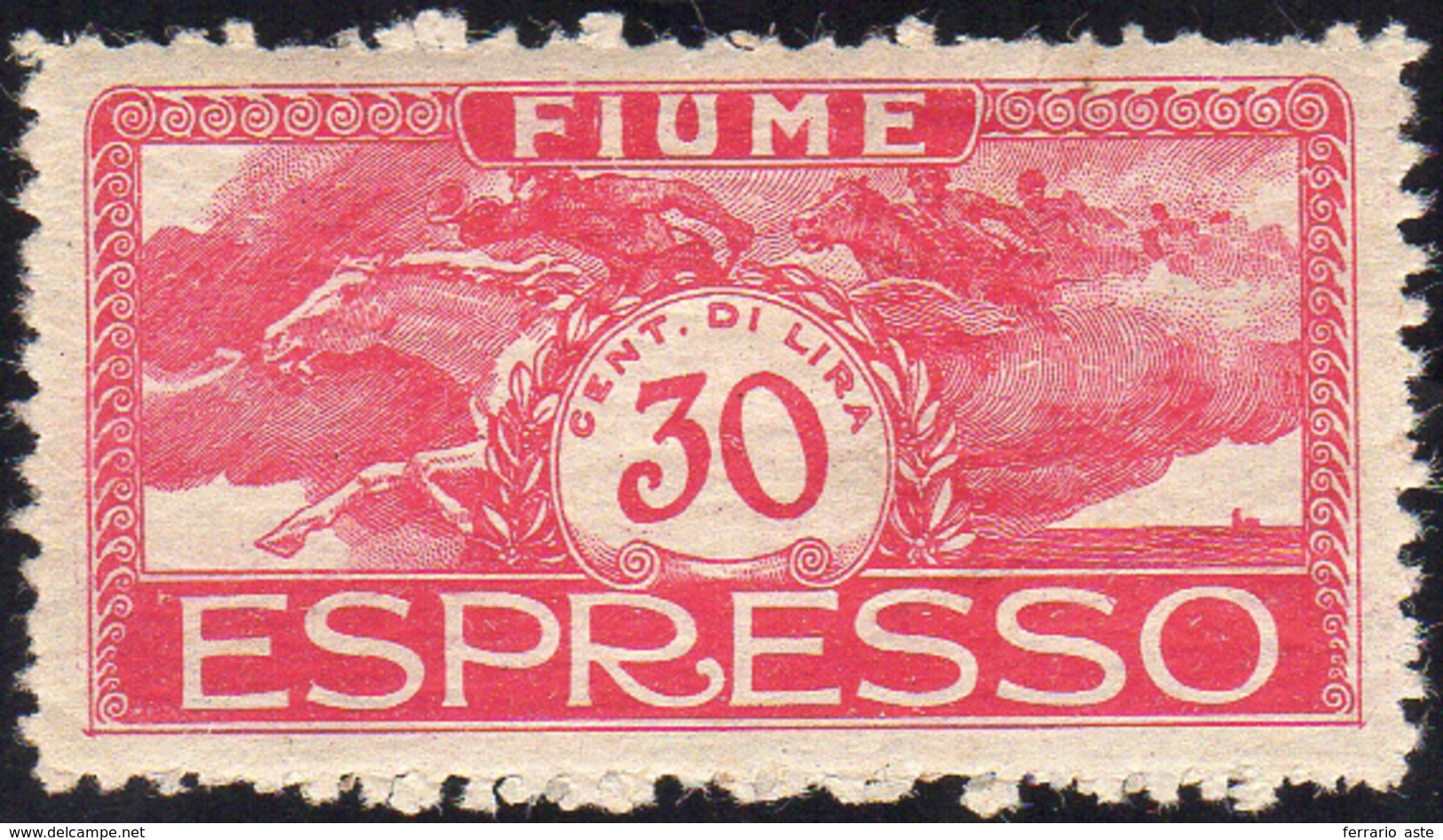 1579 FIUME ESPRESSI 1920 - 30 Cent. Rosa, Non Emesso (E1A), Gomma Integra, Naturale Carenza Di Gomma In U... - Andere & Zonder Classificatie