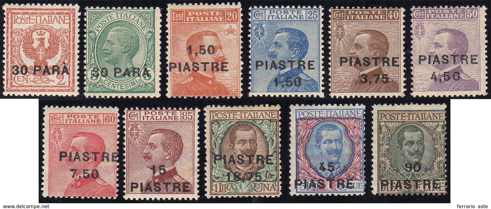 1656 COSTANTINOPOLI 1922 - Settima Emissione Locale (47/57), Gomma Integra, Perfetti. Colla Per I Due Alt... - Sonstige & Ohne Zuordnung