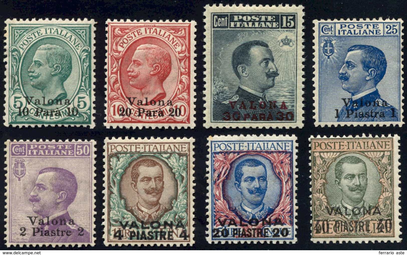 1669 VALONA 1909/11 - Soprastampati (1/8), Gomma Integra, Perfetti.... - Altri & Non Classificati