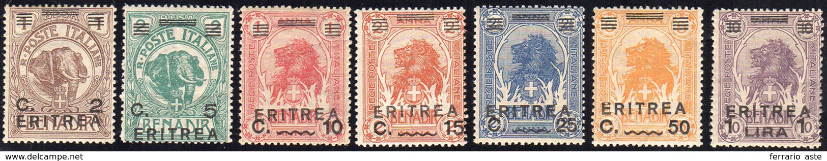 1713 1922 - Leoni Soprastampati (54/60), Gomma Integra, Perfetti. Belli.... - Eritrea