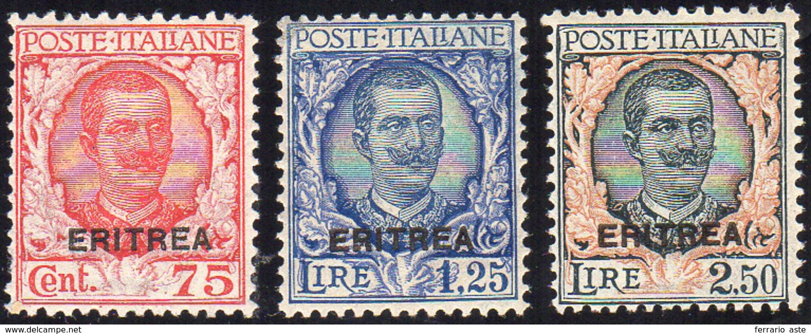 1718 1926 - Floreale Soprastampati (113/115), Ottima Centratura, Gomma Integra, Perfetti. Belli! Raybaudi... - Eritrea