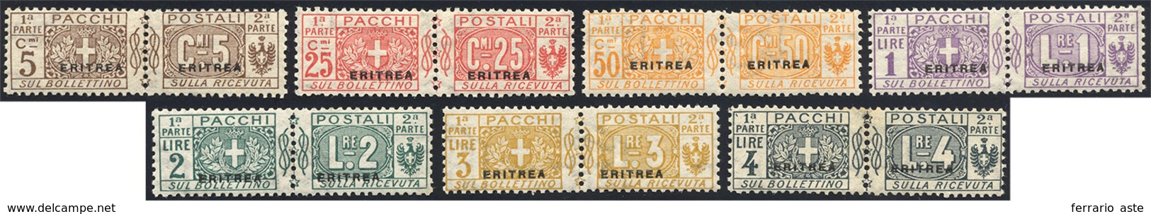 1725 PACCHI POSTALI 1916 - Prima Emissione, Sette Valori (1,3/8), Gomma Originale, Integra Per Alcuni Bas... - Eritrea