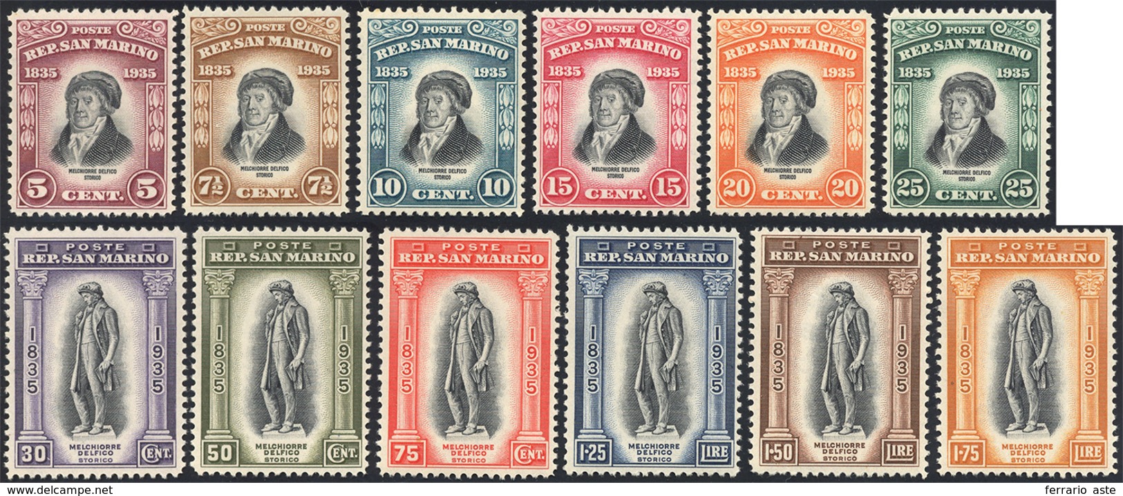 1926 1935 - Delfico (193/204), Gomma Integra, Perfetti.... - Andere & Zonder Classificatie