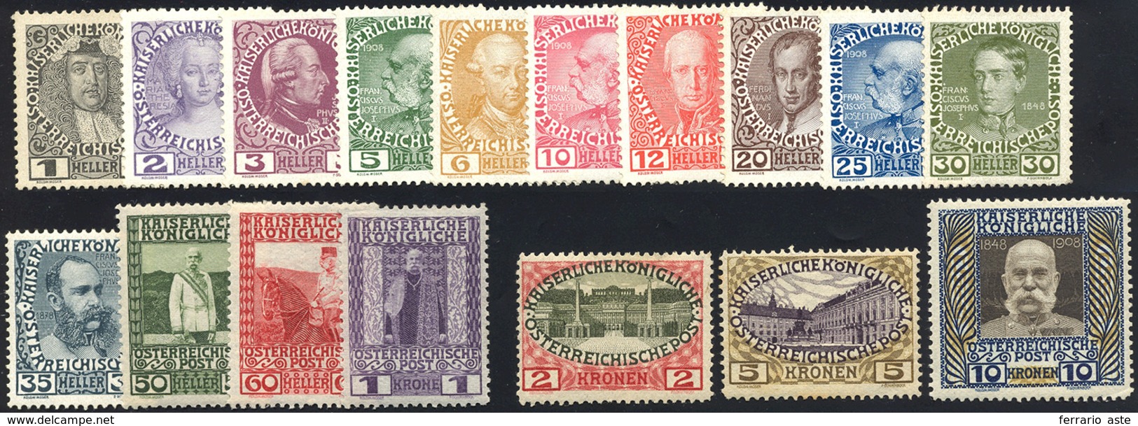 2026 AUSTRIA 1908/13 - 60° Anniversario Del Regno Di Francesco Giuseppe I (101/117), Gomma Integra, Perfe... - Sonstige - Europa