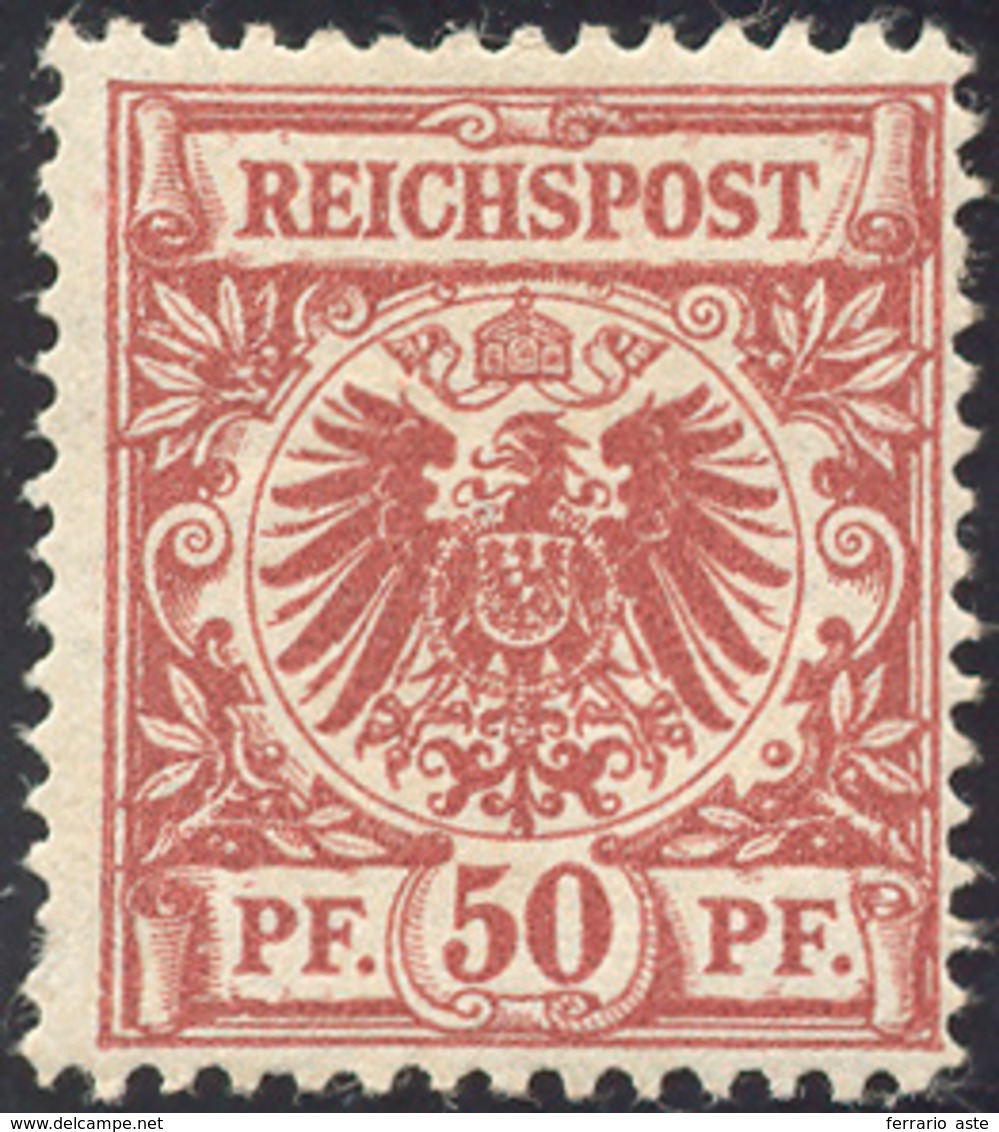 2077 GERMANIA REICH 1899 - 50 P. Bruno Rosso (50a), Gomma Originale, Lievissima Traccia Di Linguella.... - Sonstige - Europa