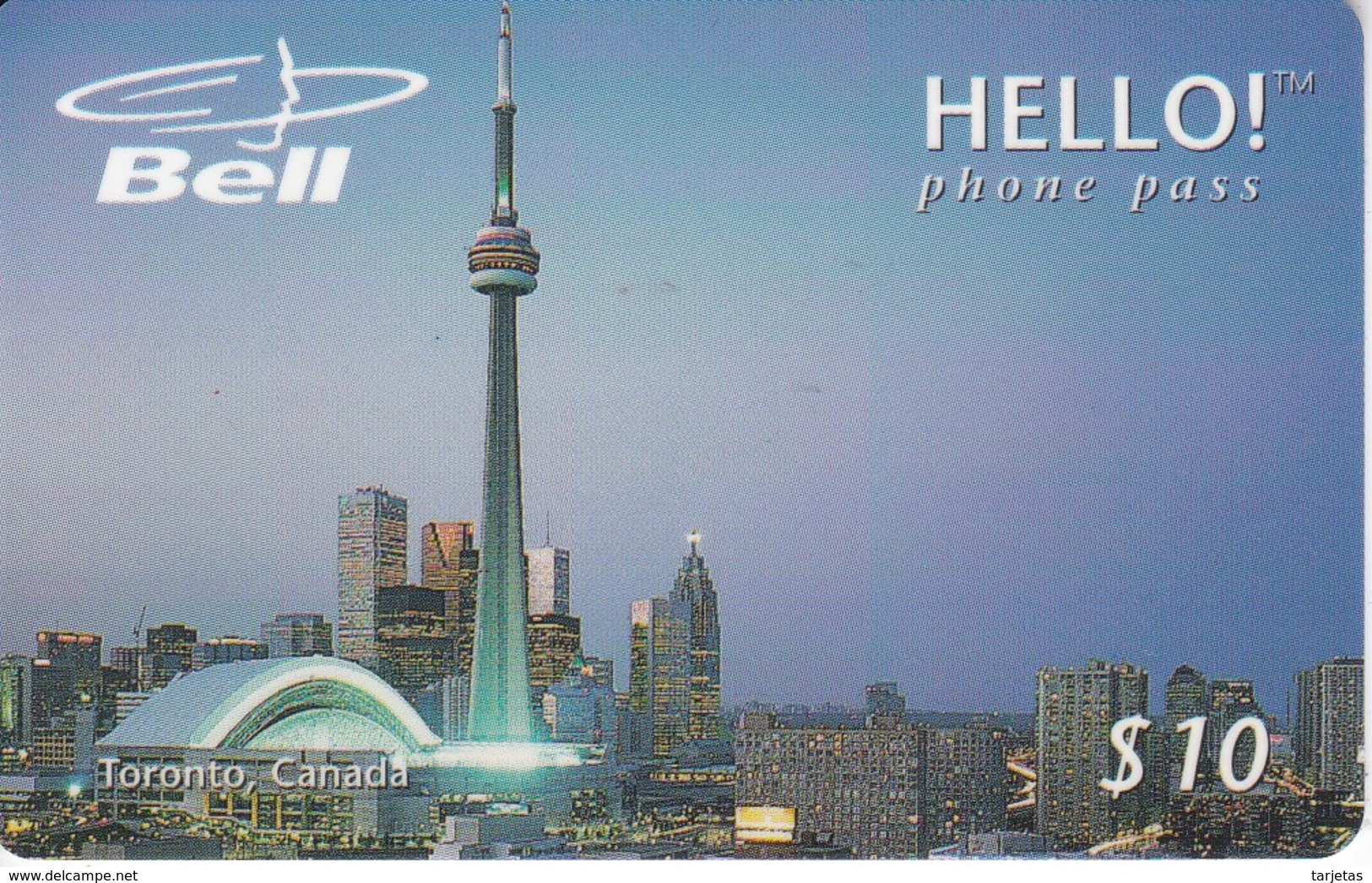 TARJETA DE LA COMPAÑIA BELL DE LA CIUDAD DE TORONTO DE 10$ (SKY LINE) - Canada