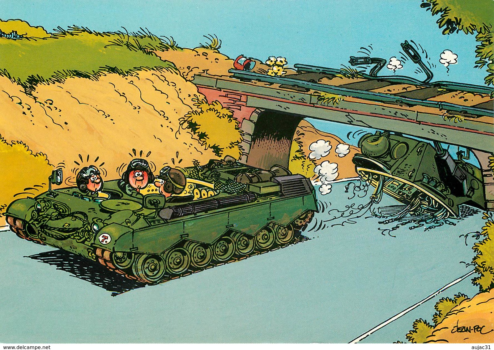 Illustrateurs - Illustrateur Jean Pol - Militaria - Chars - Char - Tanks - Tank - Humour - Humoristique - état - Sonstige & Ohne Zuordnung
