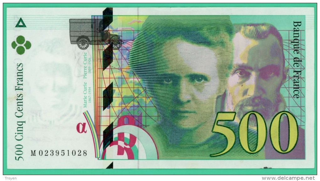France - 500 Francs - Pierre Et Marie Curie - N° M 023951028 - 1994  -  Sup - 500 F 1994-2000 ''Pierre En Marie Curie''