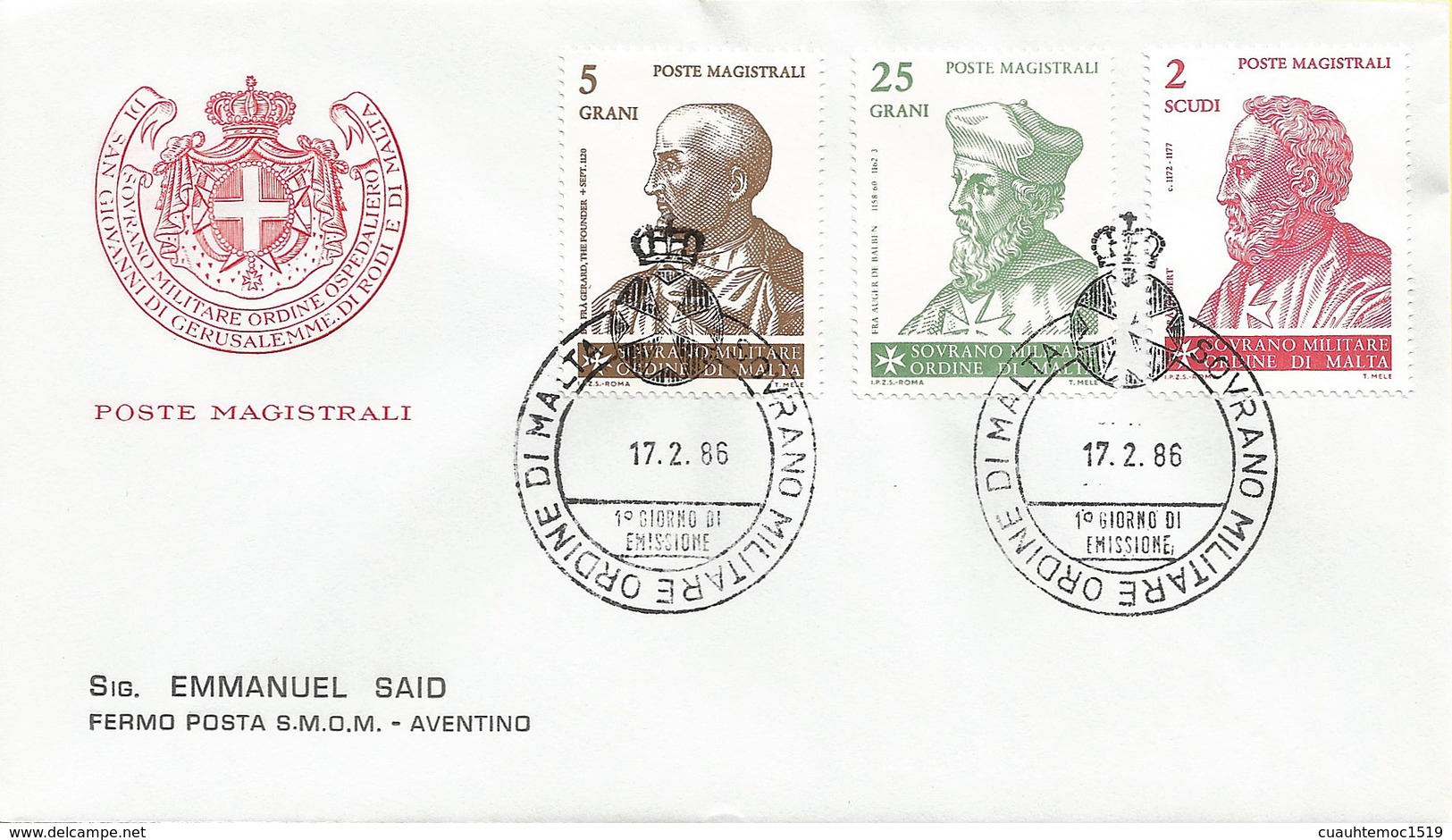 Malta - Malteserorden 1986: 2x FDC Mit Nr. 245-250 #X78 - Sovrano Militare Ordine Di Malta