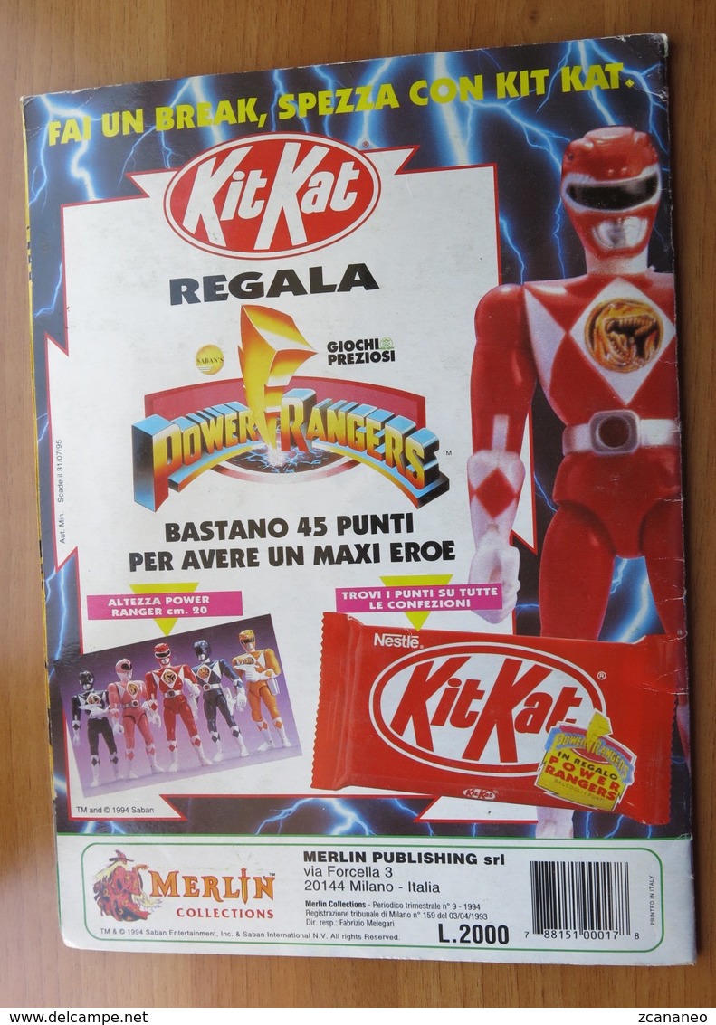 ALBUM POWER RANGERS DELLA MERLIN CON FIGURINE NON COMPLETO - - Other & Unclassified