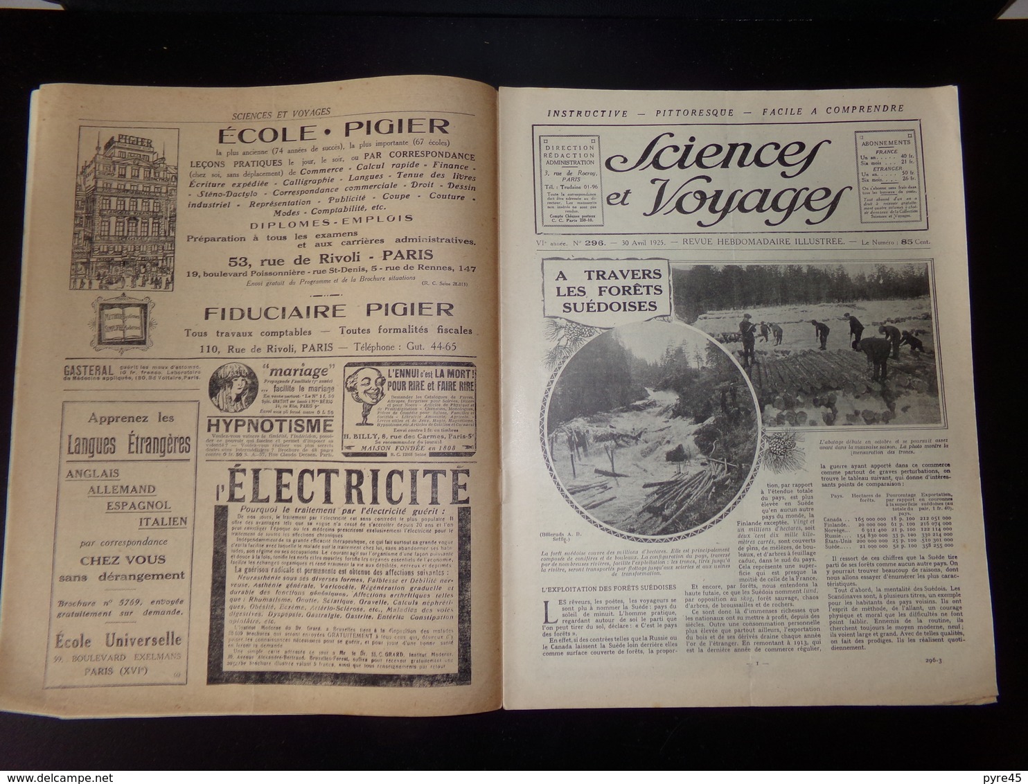 " Sciences Et Voyages " N° 296 , Avril 1925, " Un éléphant De Mer " - 1900 - 1949